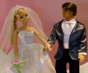 yapboz Barbie ve Ken düğün günü